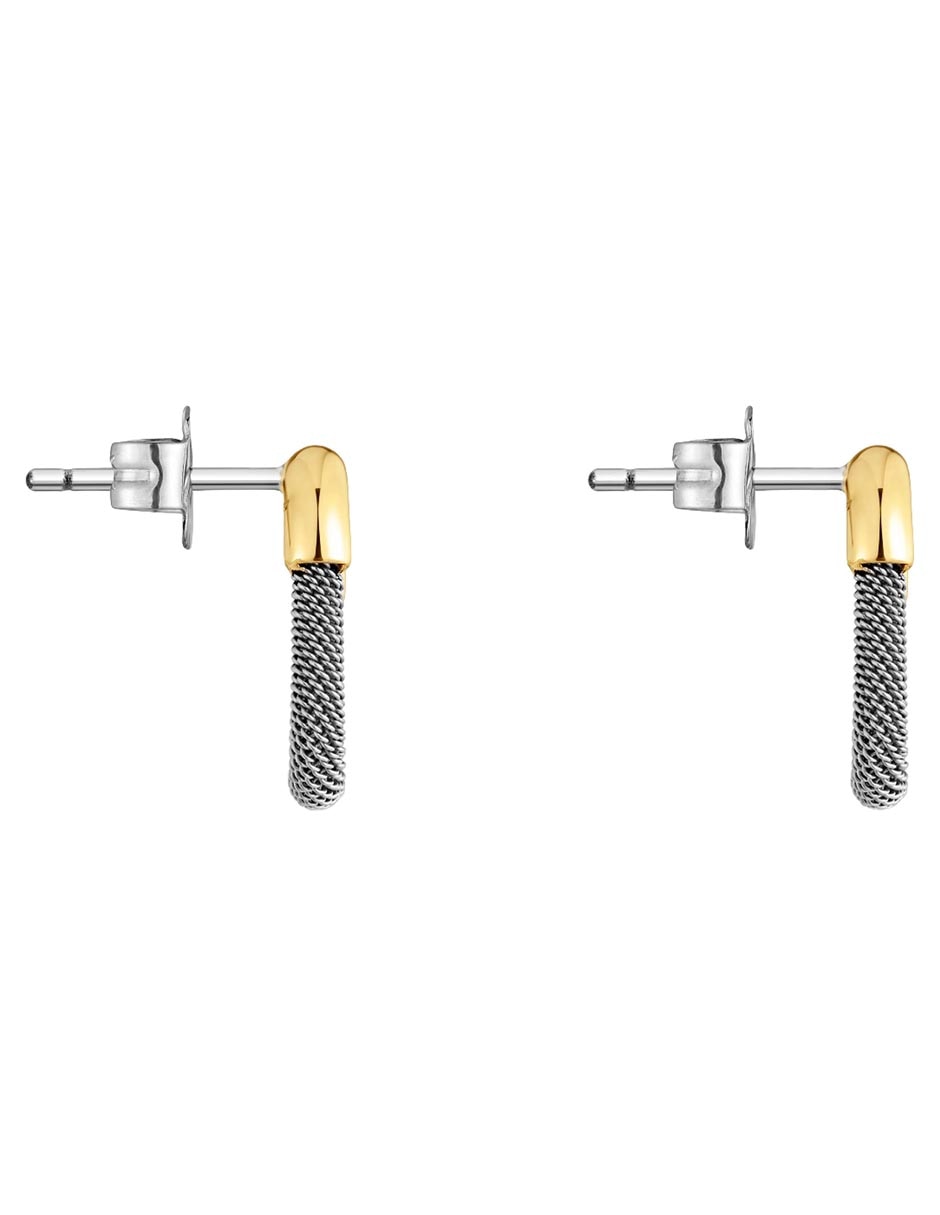 Aretes cortos Tous Tous Unlock de oro 14 K con acabado brillante